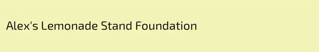 Alex's Lemonade Stand Foundation